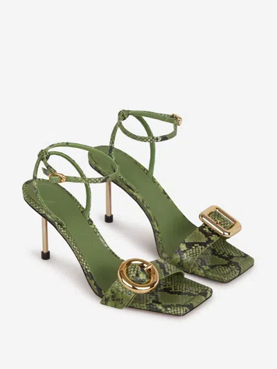 Jacquemus Les Sandales Regalo Buckle High-heeled Sandals In Green