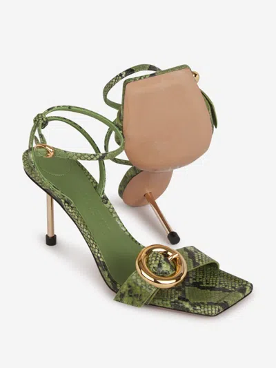 Jacquemus Les Sandales Regalo Buckle High-heeled Sandals In Green
