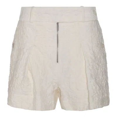Jil Sander Textured-finish Shorts In Beige
