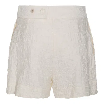 Jil Sander Textured-finish Shorts In Beige