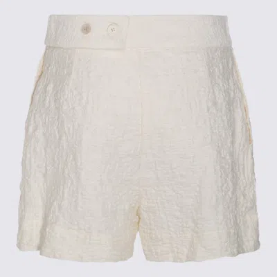 Jil Sander Textured-finish Shorts In Beige