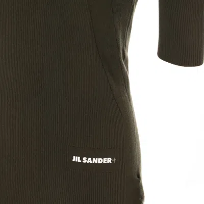 Jil Sander Black Cotton Knitwear In Green