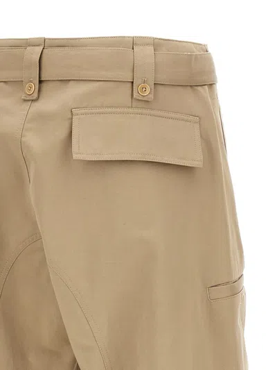 Lemaire Twisted Pleated Trousers In Beige