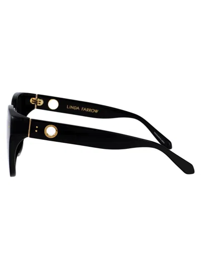 Linda Farrow Sunglasses Lfl1467 C1 Sun C1 In Black/yellowgold/grey