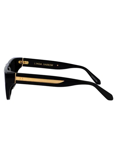 Linda Farrow Sunglasses Lfl1501 C1 Sun C1 In Black/yellowgold/grey