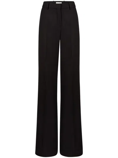 Nina Ricci High Waist Pleated Wide-leg Trousers In Black
