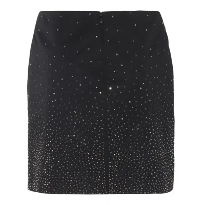 Off-white Crystal-embellished Mini Skirt In Black