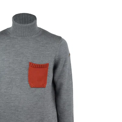Paul & Shark Grey Wool Turtleneck In Gray