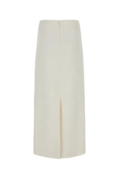 Ferragamo Skirt In Beigewhitemascar