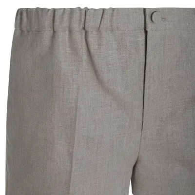 Valentino Mid-rise Pleated Shorts In Beige