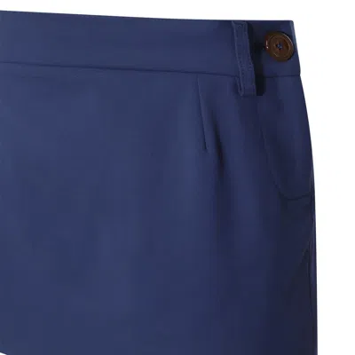 Vivienne Westwood Navy Foam Tailored Miniskirt In Blue