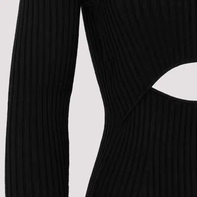 Wolford X Simkhai Contoured Ribbed-knit Minidress In Black