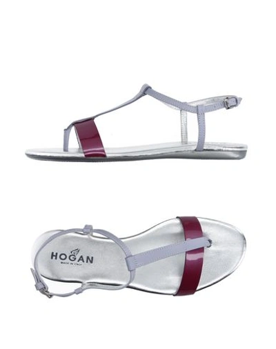 Shop Hogan Flip Flops In Lilac