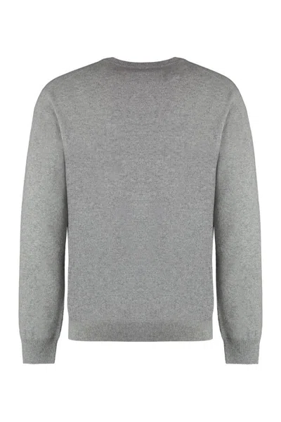 The (alphabet) Cashmere Wool Sweater In Grey