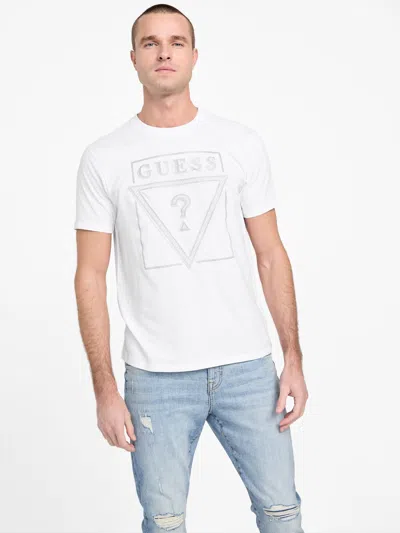 Guess Factory Eco Itzel Logo Tee In White