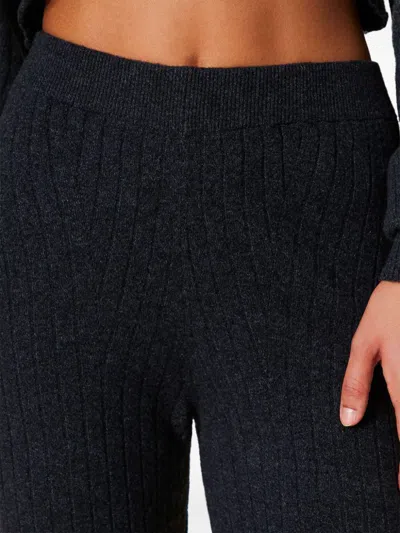 Twinset Knitted Palazzo Pants In Grey