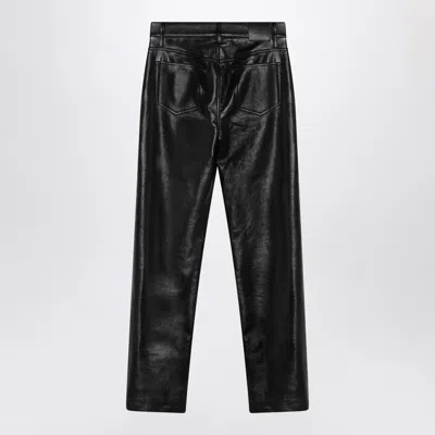 Anine Bing Black Sonya Faux-leather Trousers