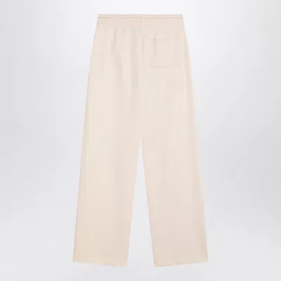 MAISON KITSUNÉ MAISON KITSUNÉ WHITE JOGGING PANTS WITH FOX LOGO 