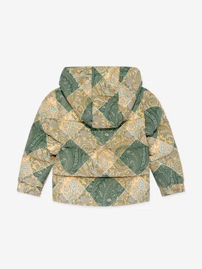 Etro Paisley-print Puffer Jacket In Green