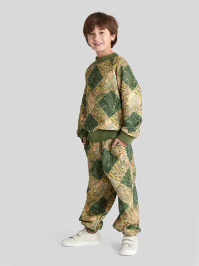 Etro Pantaloni Svasati Con Stampa Paisley In Green