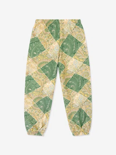 Etro Pantaloni Svasati Con Stampa Paisley In Green