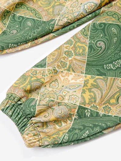 Etro Pantaloni Svasati Con Stampa Paisley In Green