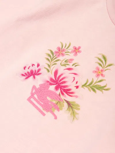 Etro Baby Girls Long Sleeve Logo T-shirt In Pink