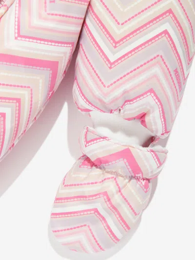 Missoni Chevron-print Snowsuit In Pink