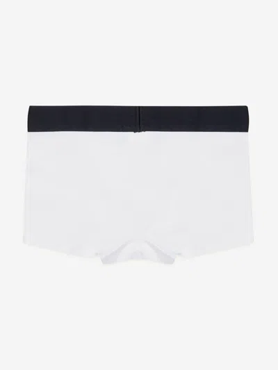 Dsquared2 Boys Logo Boxer Shorts In White