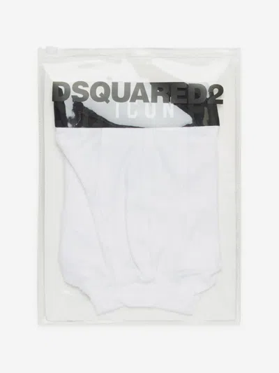 Dsquared2 Boys Logo Boxer Shorts In White