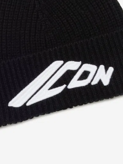Dsquared2 Beanie With Icon New Generation Embroidery In Black