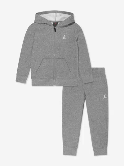 Jordan Boys Mj Brooklyn Fleece Tracksuit In Grey