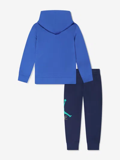 Jordan Baby Neutral Mj Baseline 2-piece Pullover Hoodie And Pants Set In Blue