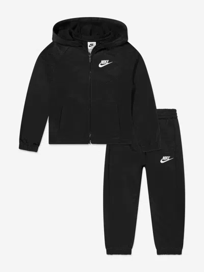 Nike Kids Lifestyle Essentials Full Zip Tracksuit In Black