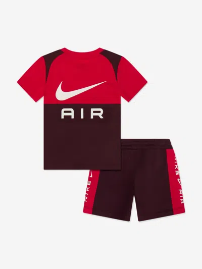 Nike Logo-embroidered Shorts Set In Red