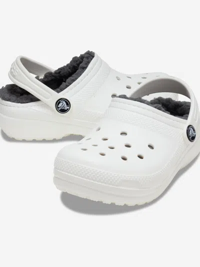Crocs Classic Lined Sabots Enfants White / Grey 32 In White