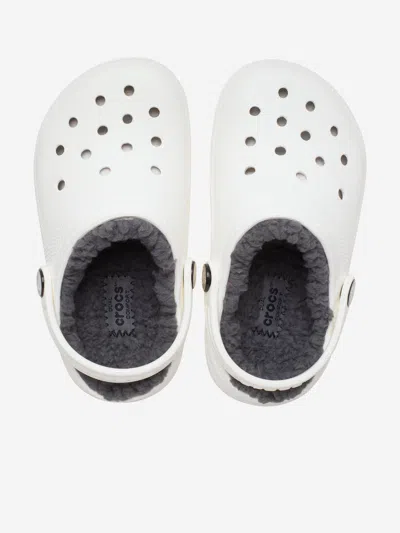 Crocs Classic Lined Sabots Enfants White / Grey 32 In White