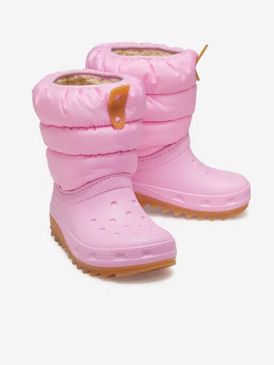 Crocs Toddler Classic Neo Puff Boot In Pink