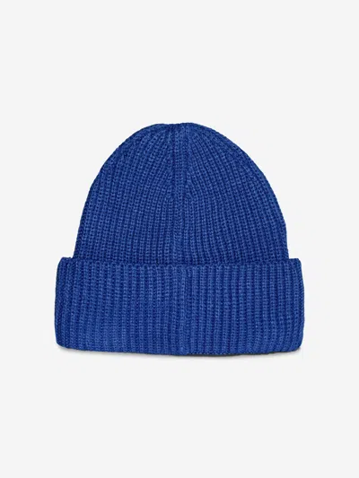 Calvin Klein Ribbed Beanie Hat In Blue