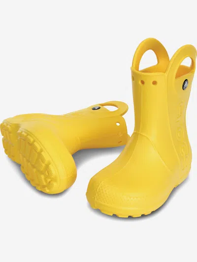 Crocs Kids Handle It Wellington Boots In Yellow