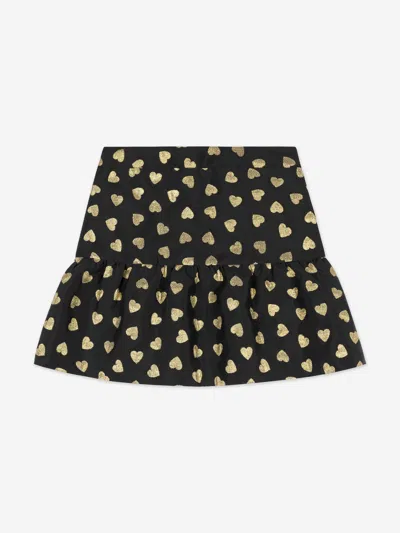 Moschino Heart-jacquard Mini Skirt In Black