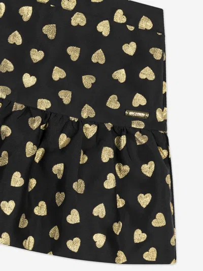 Moschino Heart-jacquard Mini Skirt In Black