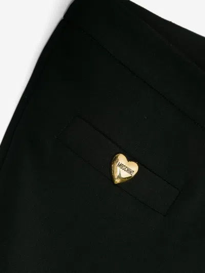 Moschino Mid-rise Tailored Trousers In Black