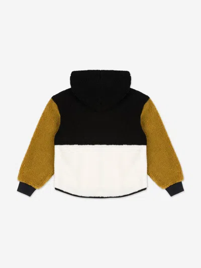 Moschino Teddy Bear Logo Hooded Jacket In Black