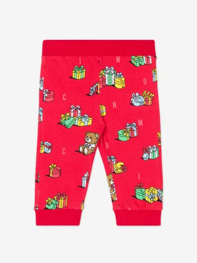 Moschino Baby Xmas Bear Trouser Set In Multicoloured