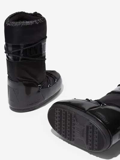 Moon Boot Kids Icon Glance Boots In Black