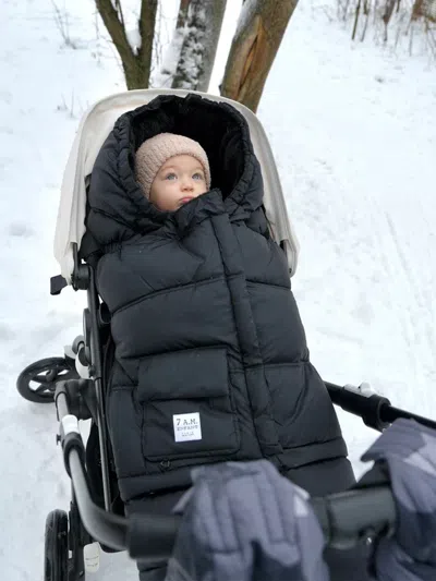 7am Enfant Baby Blanket 212 Evolution Nest In Black