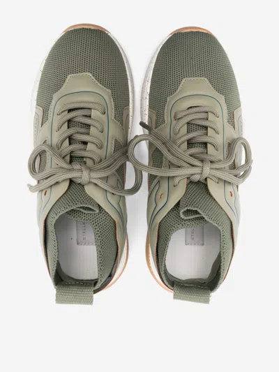 Stella Mccartney Kids Lace Up Sock Trainers In Green