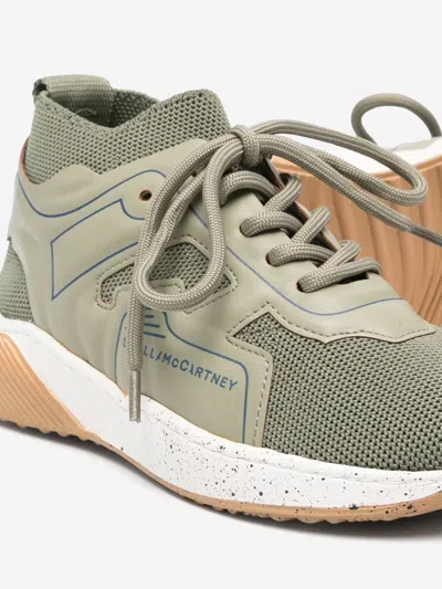Stella Mccartney Kids Lace Up Sock Trainers In Green