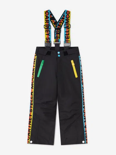Stella Mccartney Kids Logo Ski Trousers In Black